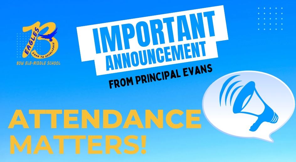  Important Announcement from Principal Evans: The Key to Academic Success - Your Child’s Attendance!