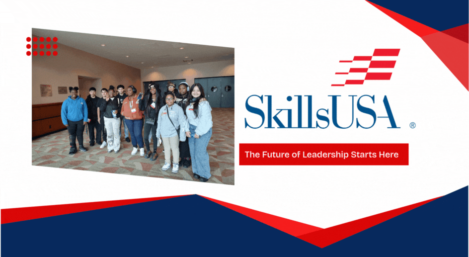  Large group of students smiling for a photo