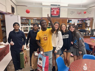  Brewer students with Shrine Academy students