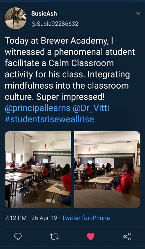 Today at Brewer Academy, I witnessed a phenomenal student 