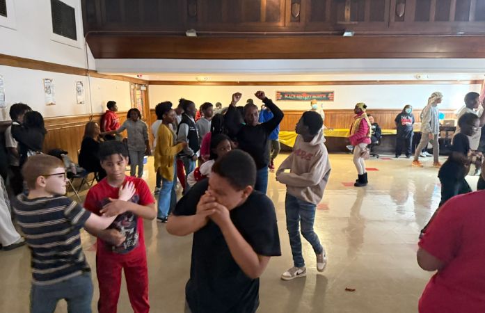  Students dancing