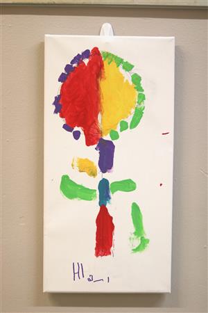 Canvas painting of a plant Canvas painting of a plant