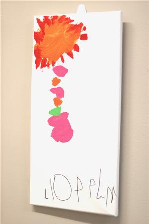 Canvas image of a painted plant Canvas image of a painted plant