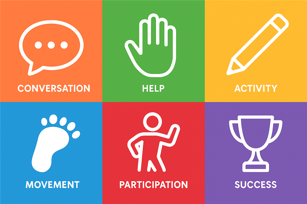  conversation help activity movement participation, success