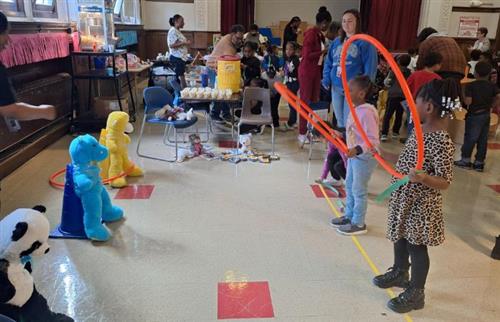 students playing ringer game