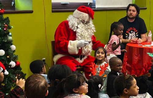 Children waiting to meet Santa