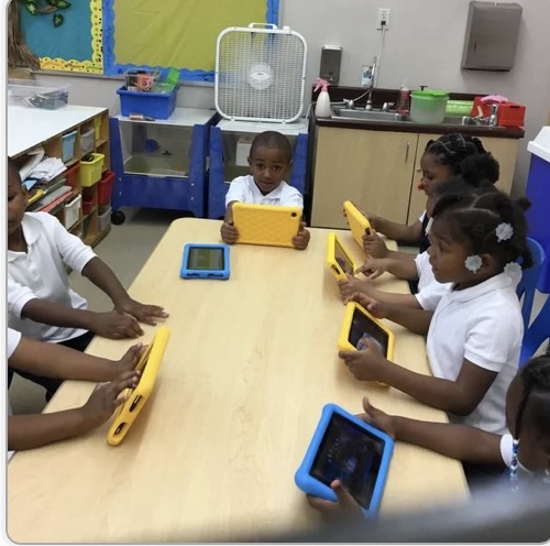  Children working at Table