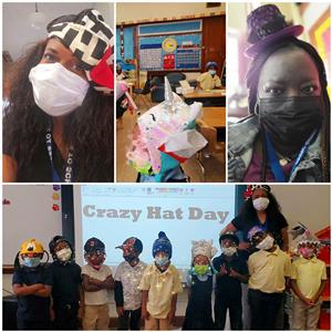 Students and staff show off hats