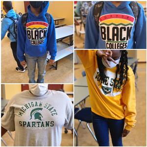 Students college shirts