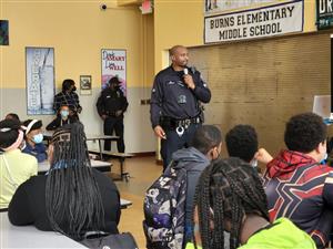 Students listen to speaker