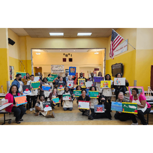 Staff painting