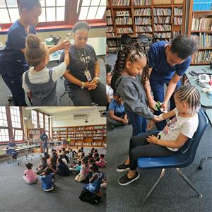 Students assist Nurse Pugh