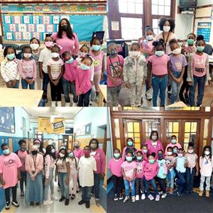 More of Burns staff and students wearing pink