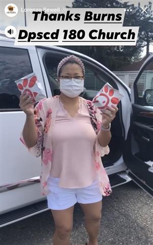 Burns Faith Based Partner brings lunch