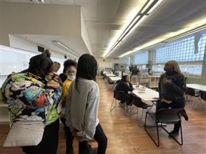 Students listen to speaker