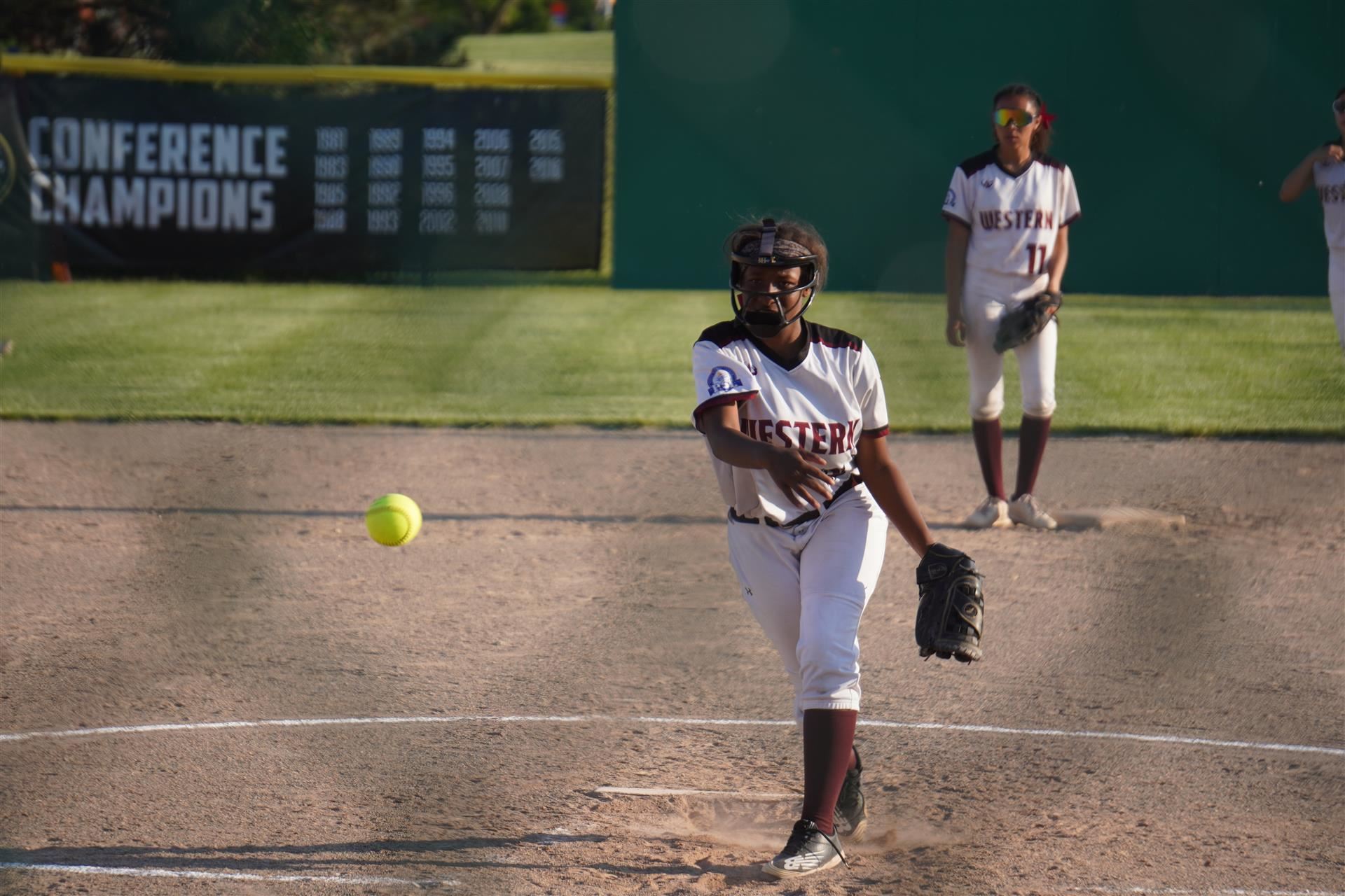 Western player pitching 