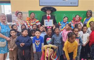 Ballet Folklorico de la Luz with Ms. Luck's 1st grade class and Ms. Evans