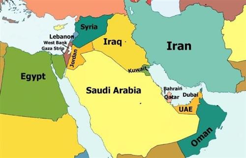 map of the Kingdom of Bahrain area