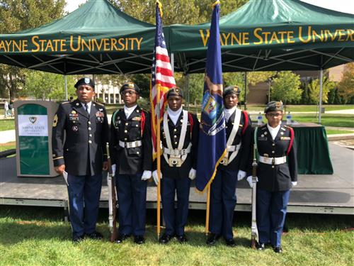 CT Teacher with his students at Wayne State University 