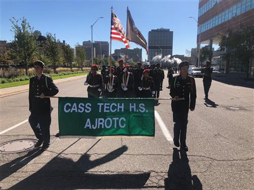 Marching by Cass Tech 