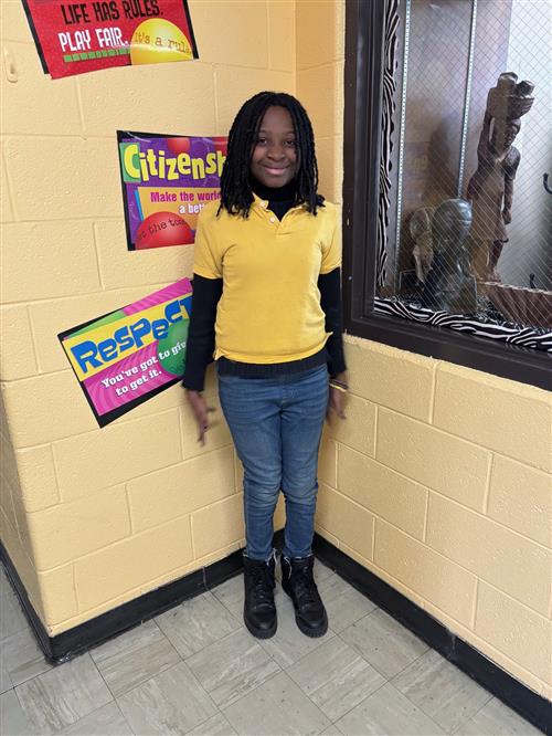 girl standing and smiling