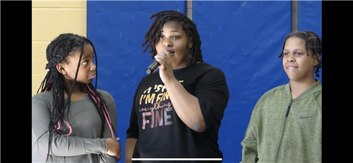 Girl Singing with Microphone