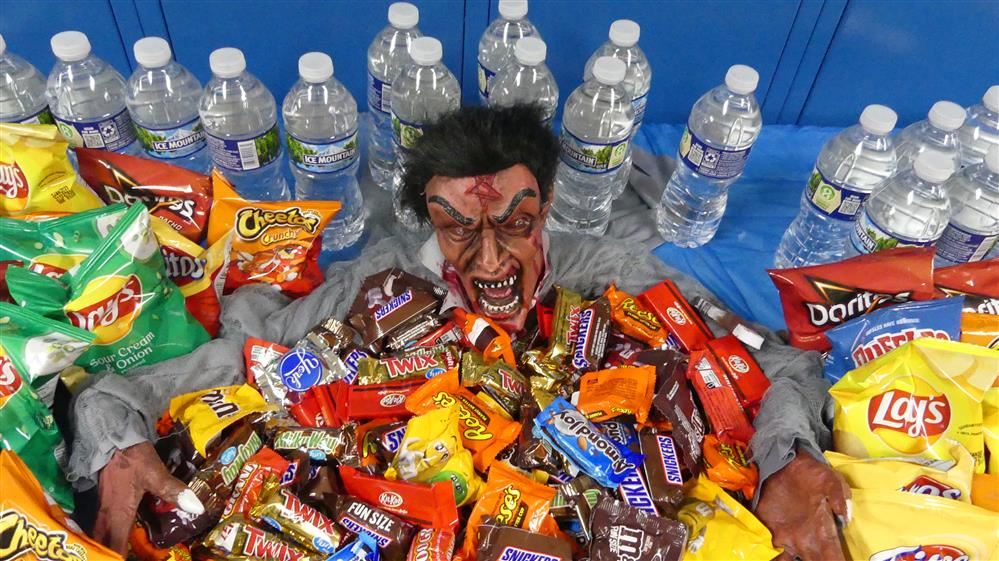 Halloween candy display