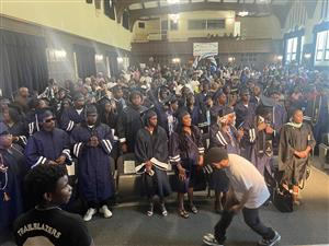Students in their Cap and Gowns