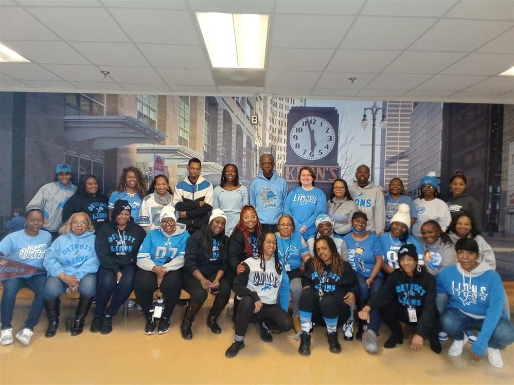  Staff wearing lions gear