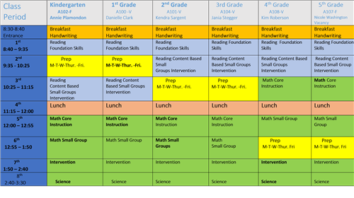 School Schedule 