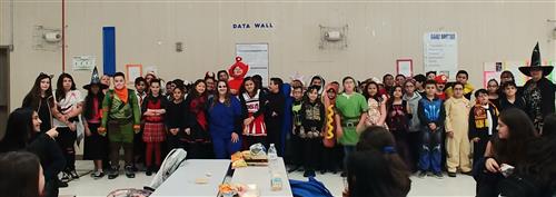 clippert 6th graders in costumes 