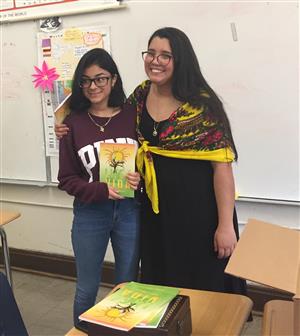 student artist and Christiana Castillo 