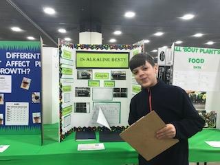 Jeandel Camcho and his "Is Alkaline Best?" project board.  