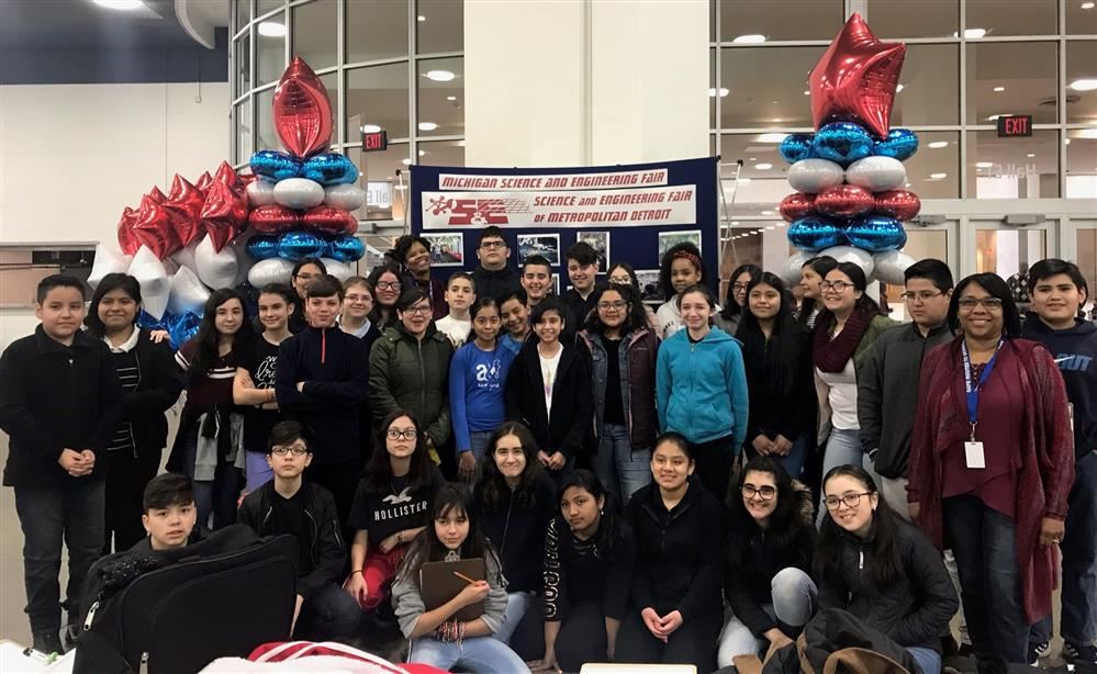  Students and teachers who represented Clippert at the Science Fair.
