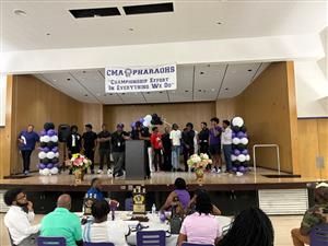 Football team getting awards