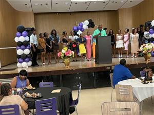 Girls track team getting awards