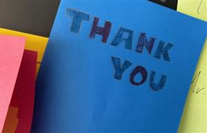 Thank You card from student