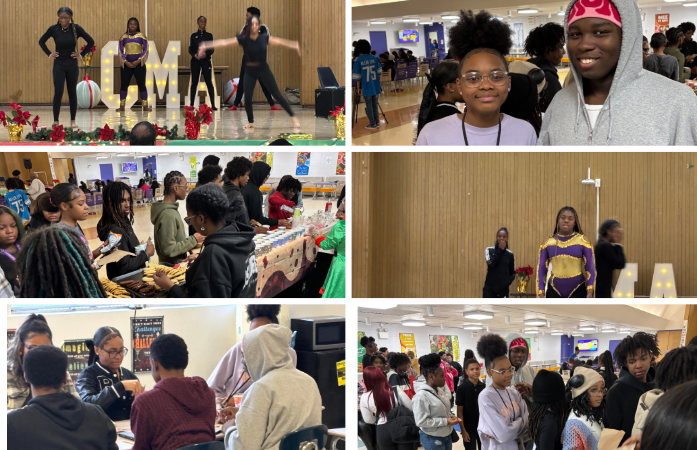 Students dancing and playing board games