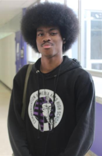  Student wearing a black hoodie