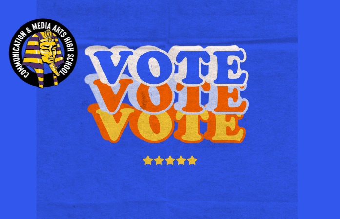 the word vote three times with the CMA logo