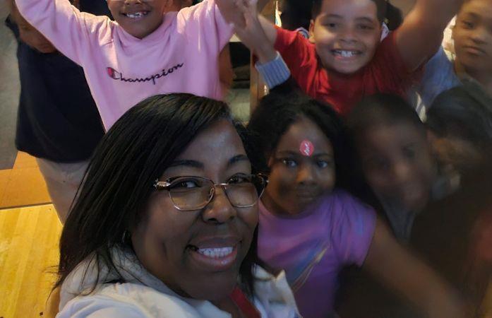  Children in a crowd