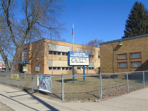 Carleton building and sign
