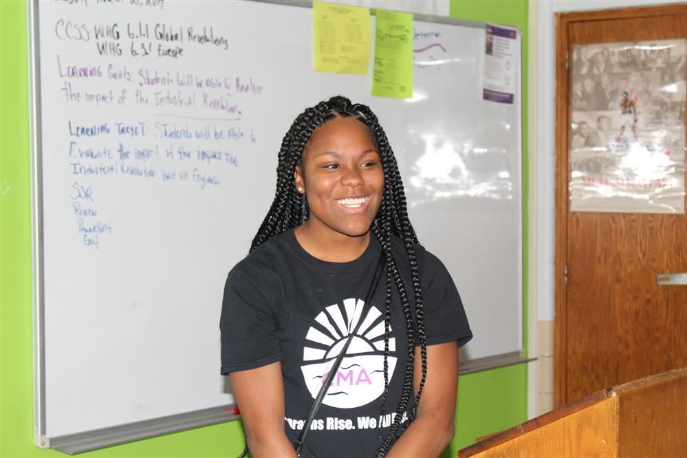 Student sitting in class