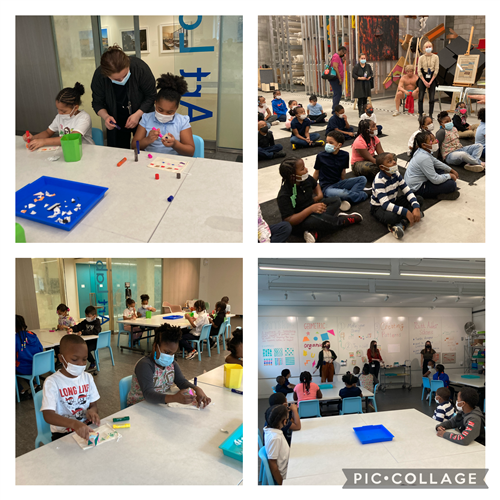 Students working