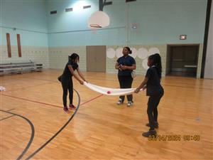 students doing math games