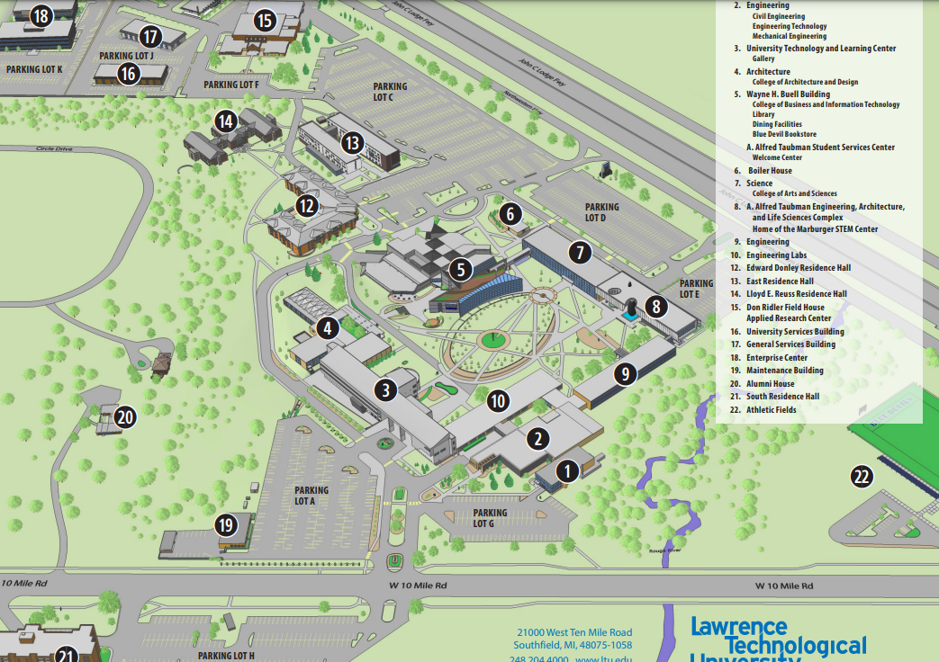 LTU Campus Map