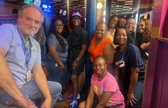  Central and Durfee staff at the bowling alley