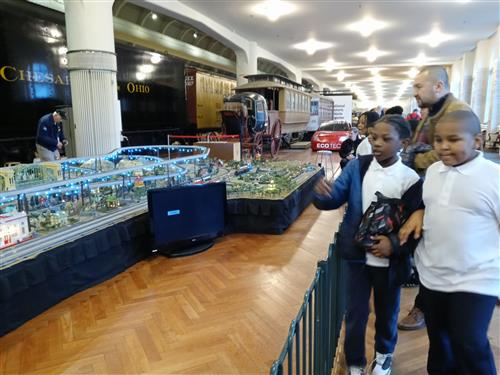 Students at museum