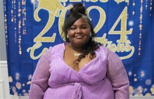 student in purple