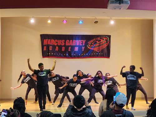 Students dancing